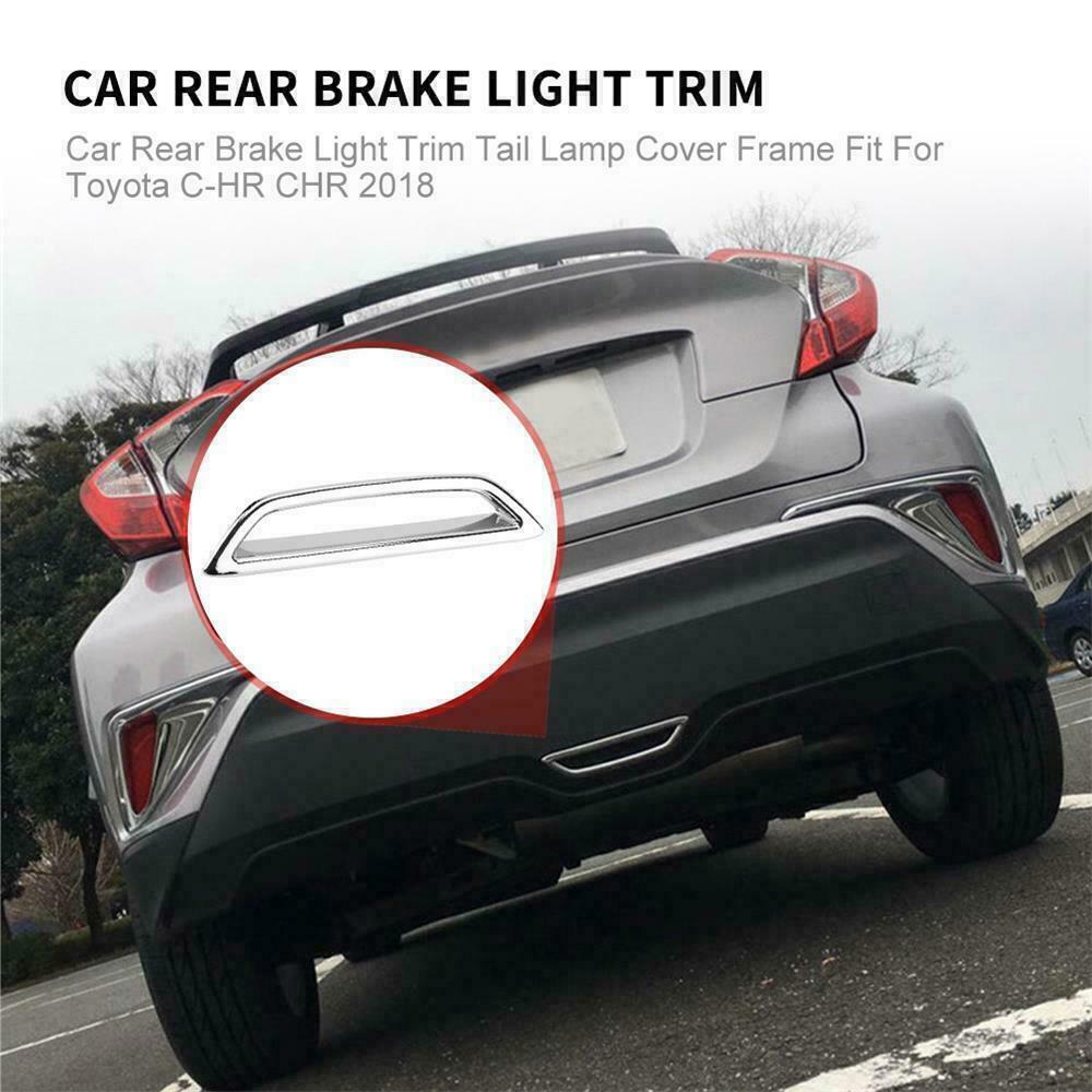 for Toyota C-HR CHR 2018-22 Chrome Rear Bottom Brake Light Lamp Frame Trim 1PCS