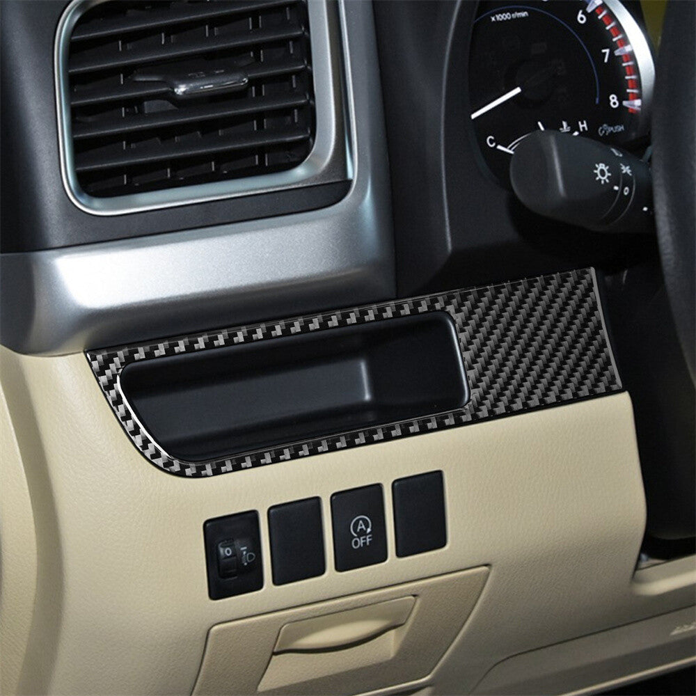 Carbon Fiber Driver's Side Card Slot Panel Cover for T@yota Highlander 2014-2019