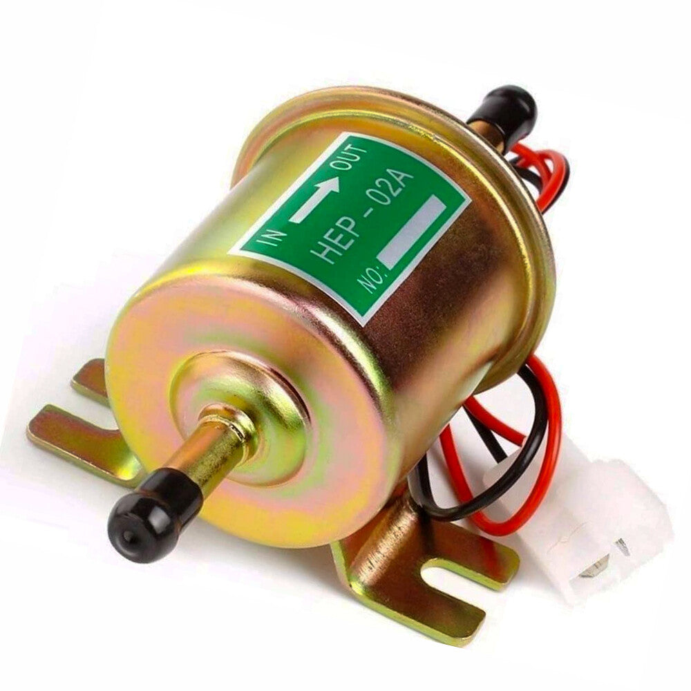 Universal 12V Electric Fuel Pump HEP02A 4-7PSI Inline Low-Pressure Gas/Diesel Fuel Pump