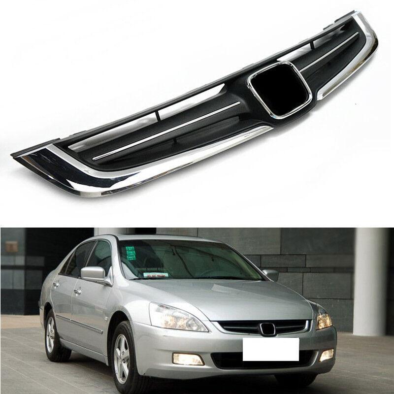 Suitable for 2005-2007 for Honda Accord 7 ABS Chrome Front Upper Bumper Mesh Grill Grill