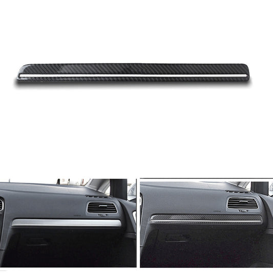 Carbon Fibre Passenger Dashboard Strip Trim Panel for VW for Golf MK7 2014-19