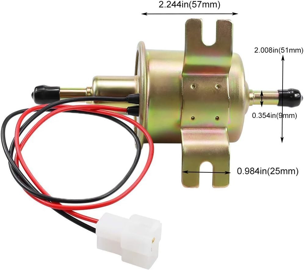 Gas Diesel Transfer Inline Fuel Pump for Lawn Mower Carburetor 2.5-4psi HEP-02A