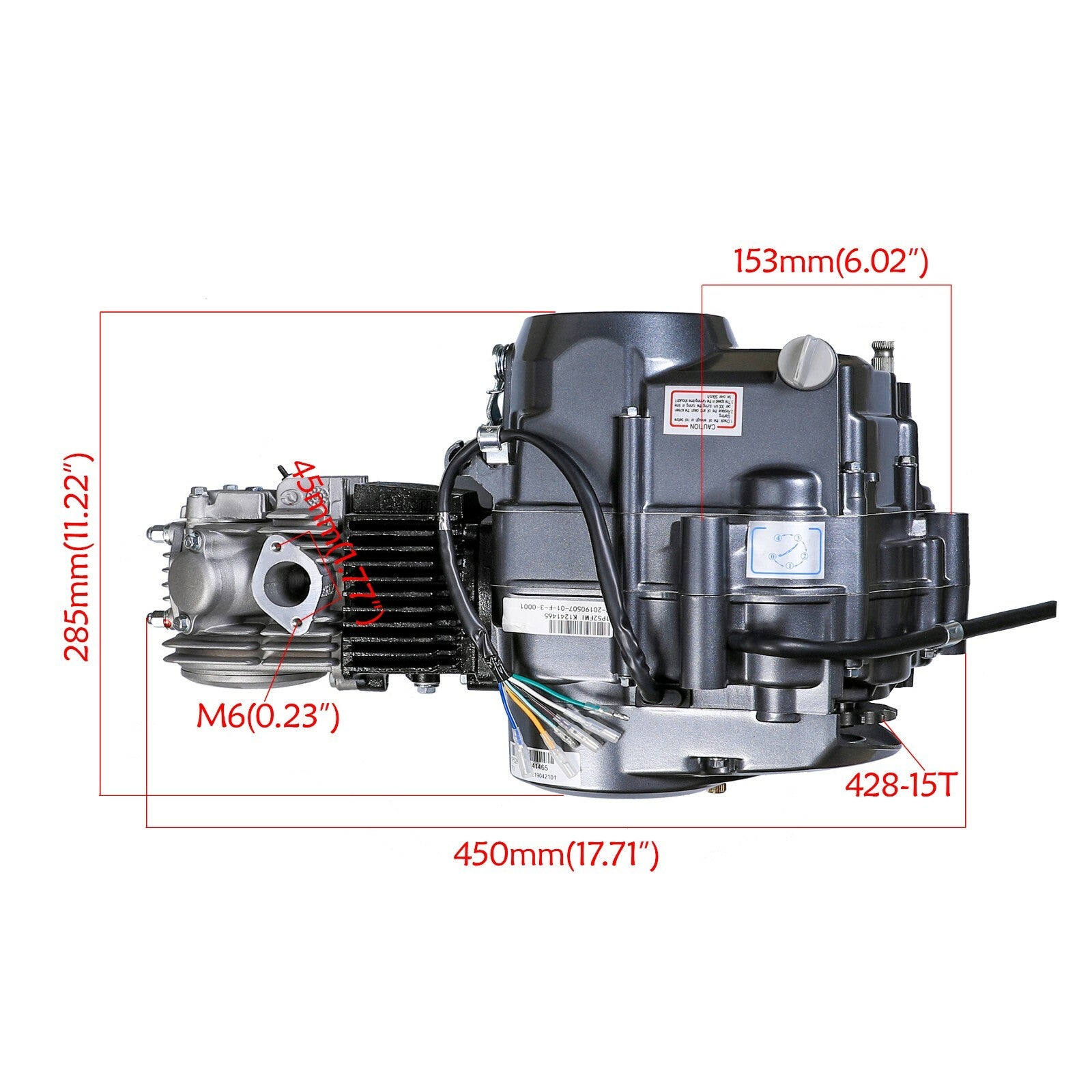 for Lifan 125cc engine motor kit for Honda CRF50, CRF70, CT70, CT110 Pit bikes, Apollo