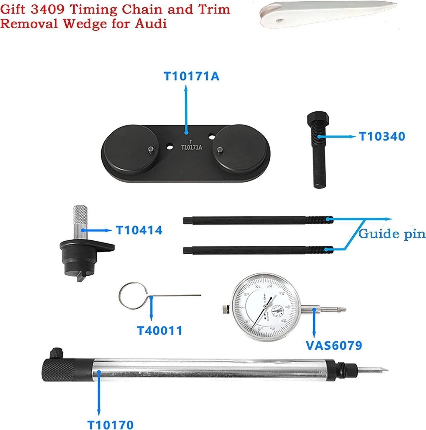 9 Pcs Engine Timing Crank Locking Tool for VW for Audi 1.2TFSi/FSi 1.4/1.6FSi 1.4TSi