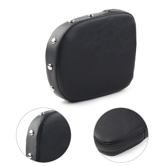 Black Universal Motorcycle Backrest Sissy Bar Cushion Pad for Harley for Suzuki