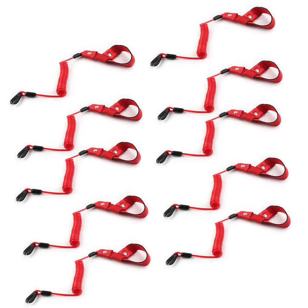 10PCS Stop Kill Key Floating Safety Wrist Lanyard for Yamaha Jet Ski Wave Runner