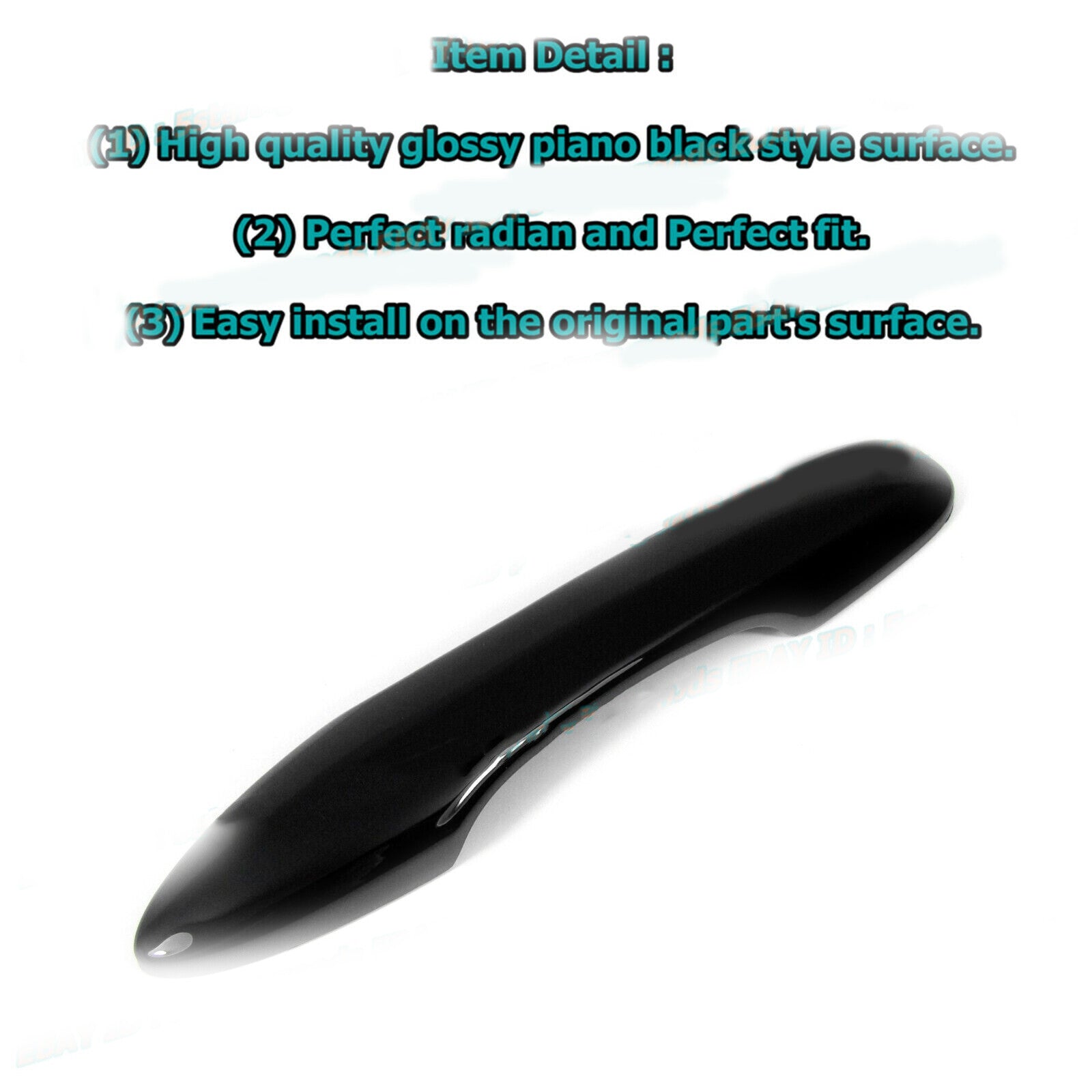 For 2019-23 for Toyota for Corolla Hatchback Glossy Black Side for Smart Door Handle Cover