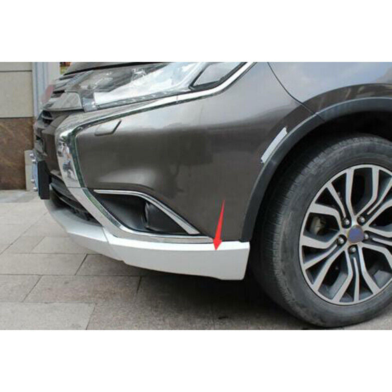 Silver Front Bumper Lip Spoiler Aprons Covers for Mitsubishi Outlander 2016-2020
