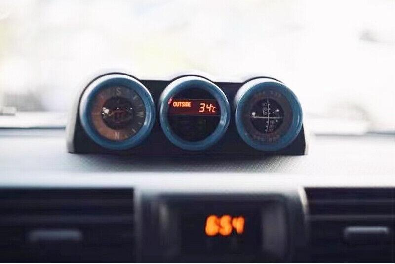 Car for Toyota FJ Cruiser 2007-14 Blue Middle Console Dashboard Clock Ring Trim