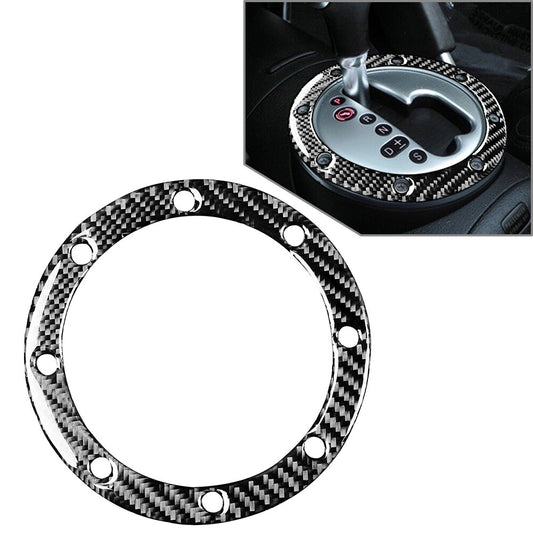 Center Console Gear Shift Panel Circle Decorative Trim Carbon Fit for Audi TT 8N