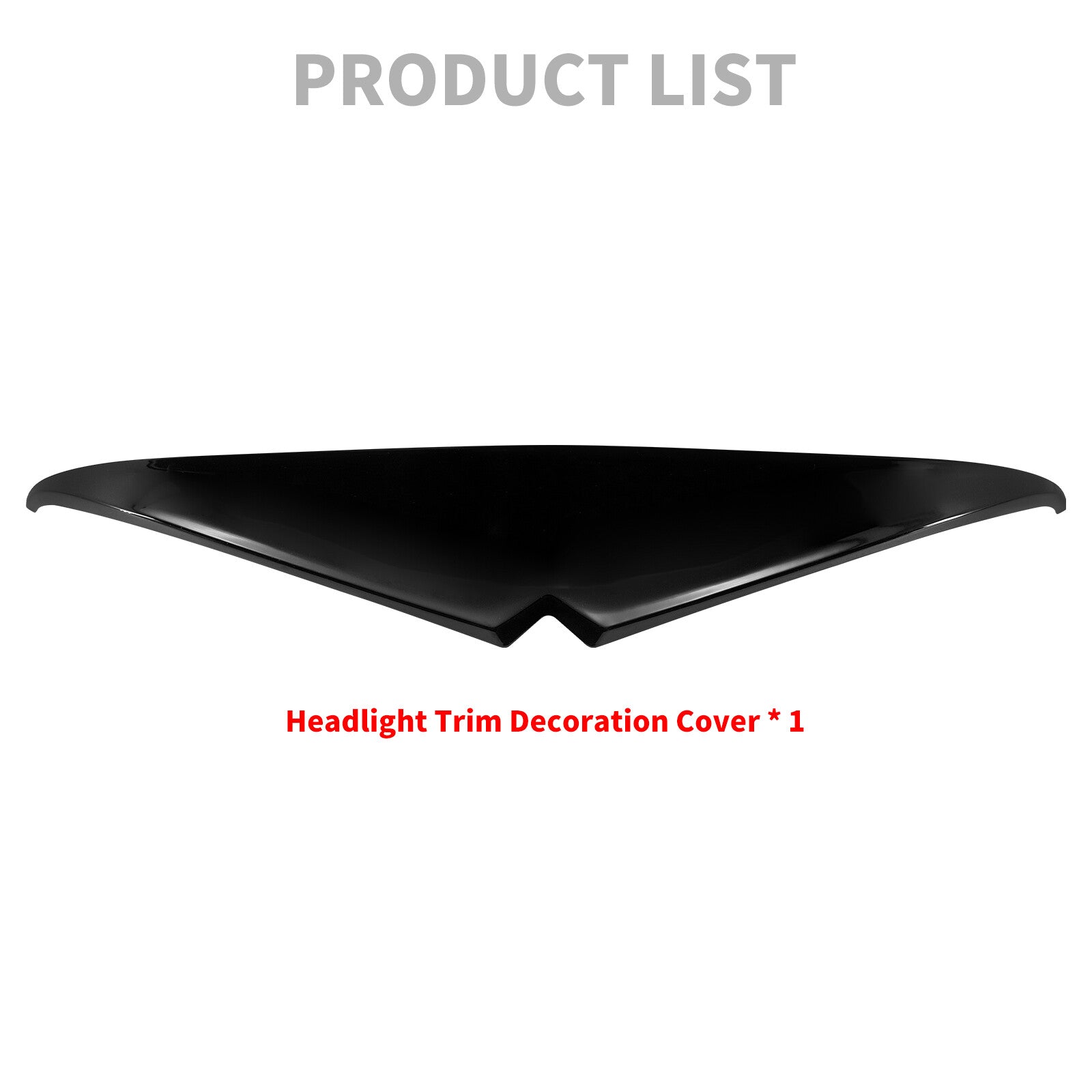 Gloss Black Headlight Bezel Headlamp Eyebrow Trim for Harley Road Glide 15-2023