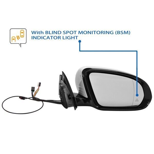 Right Side Rear View Mirror Assembly Blind Spot for Benz W213 E Class E300 16-20