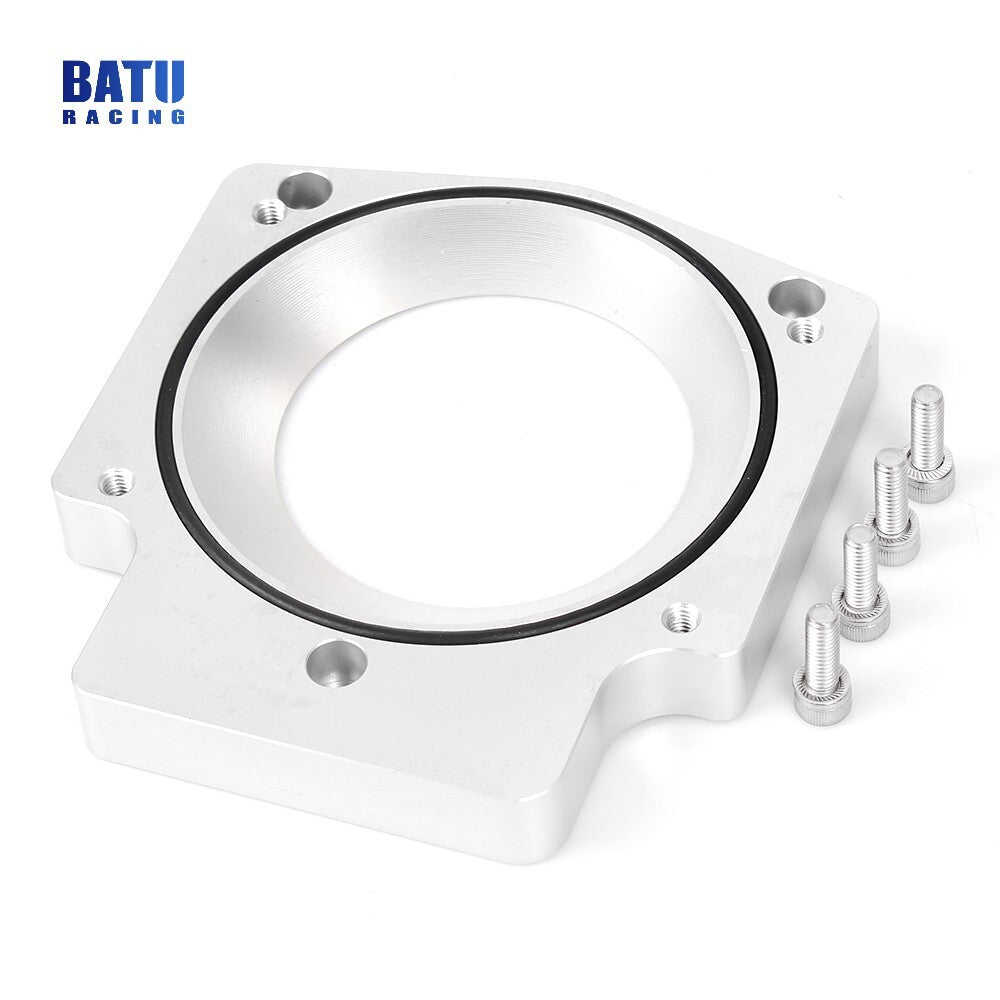 Silver 102mm Intake Manifold Throttle Body Spacer Adapter For LS1 LS2 LS6 LSX