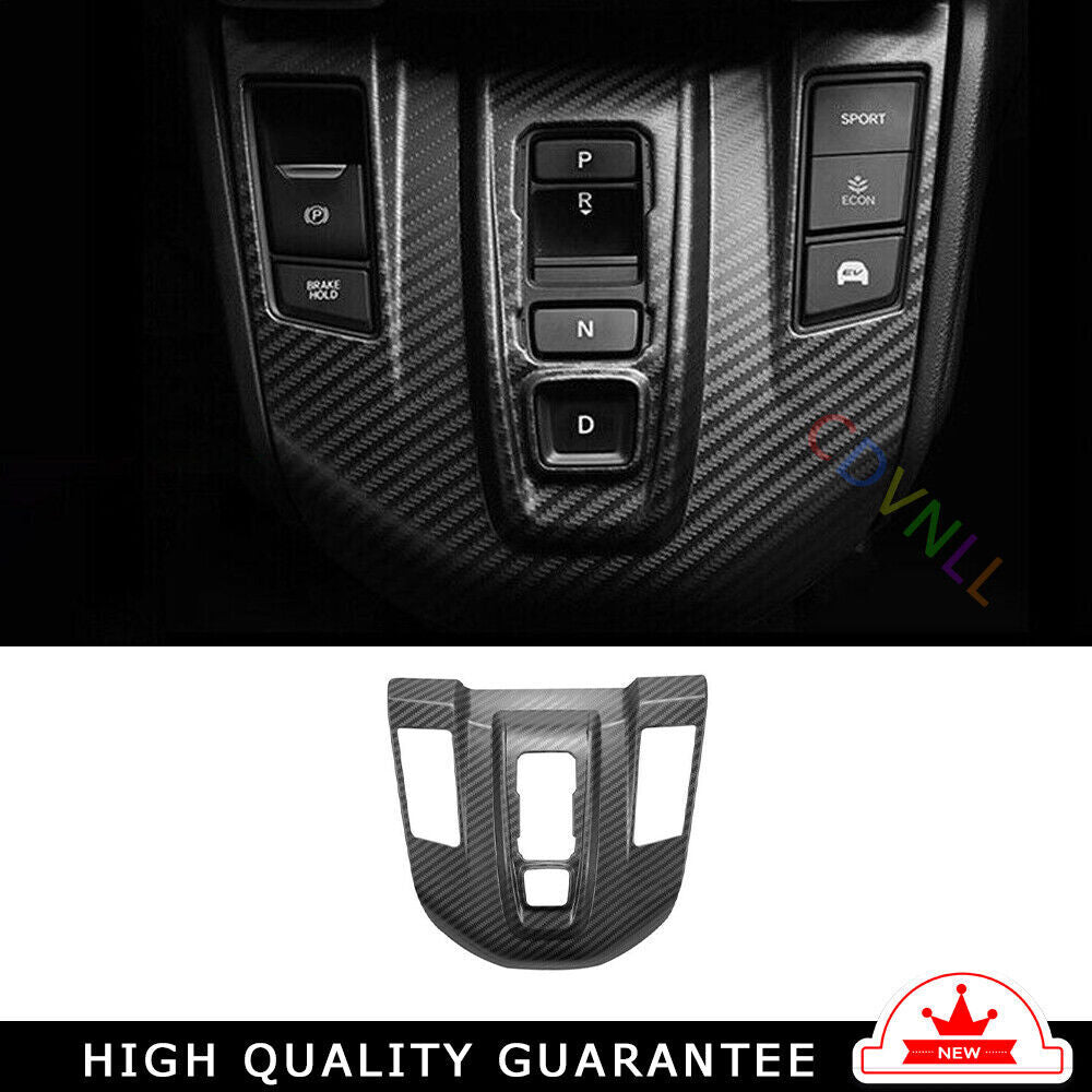Middle Console Gear Shift Panel Trim for Honda CRV 2017-2022 Steel Carbon Fiber