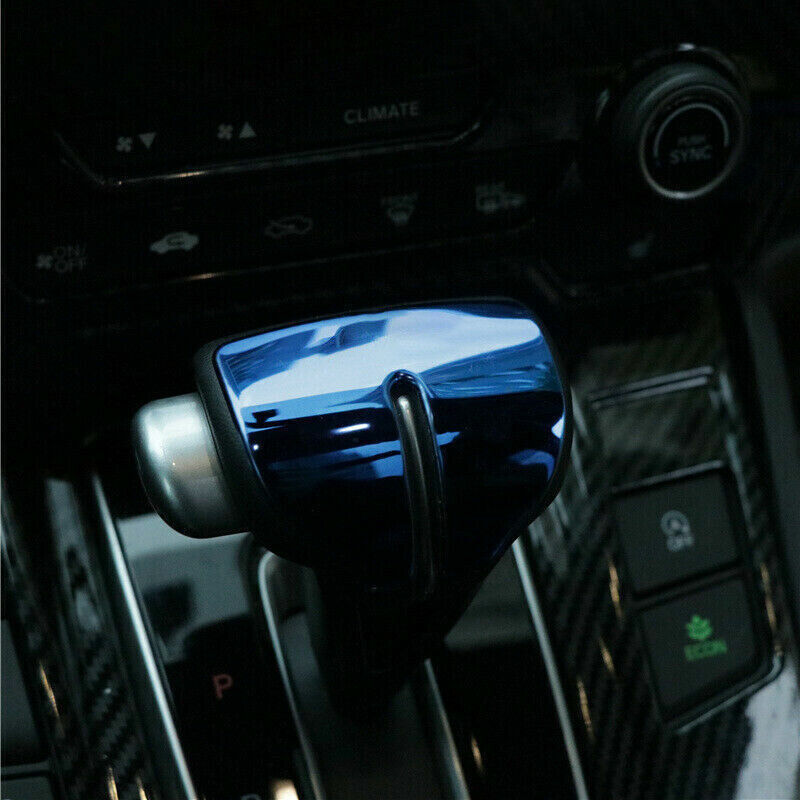 Gear Shift Knob Head Cover Trim 1PCS for Honda CRV CR-V 2017-2022 Blue Titanium
