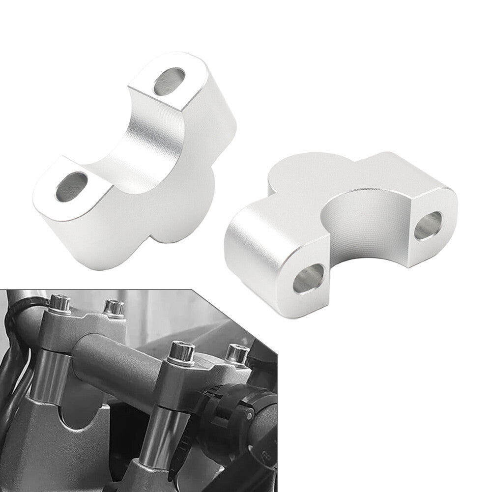 Handlebar Riser Lift Kit Clamps 1 Bar 25mm Height Silver for Suzuki for Kawasaki