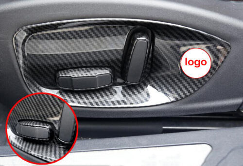 for Jaguar F-PACE 2021-2022 ABS Carbon Fiber for Seat Button Handle Frame Cover Trim