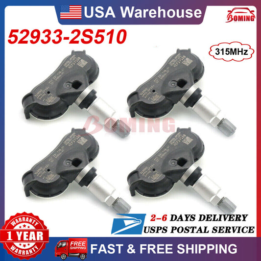 52933-2S510 4 new Tire Pressure Sensors (TPMS) for Hyundai for Tucson and for Kia Sportage