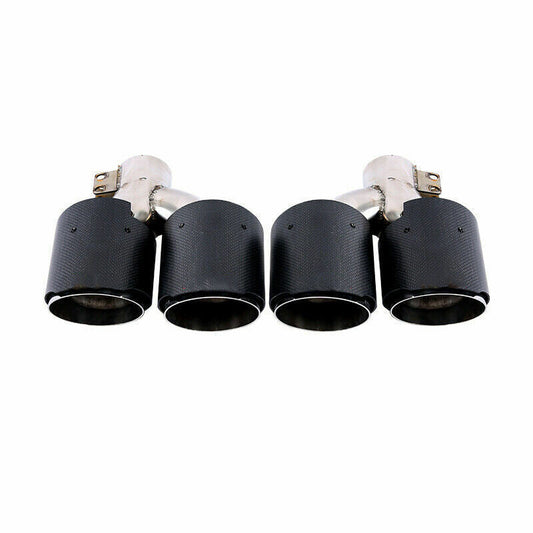 for Cadillac XT4 2019-2021 Carbon Fiber Rear Tail Exhaust Muffler Tip Pipe Trim