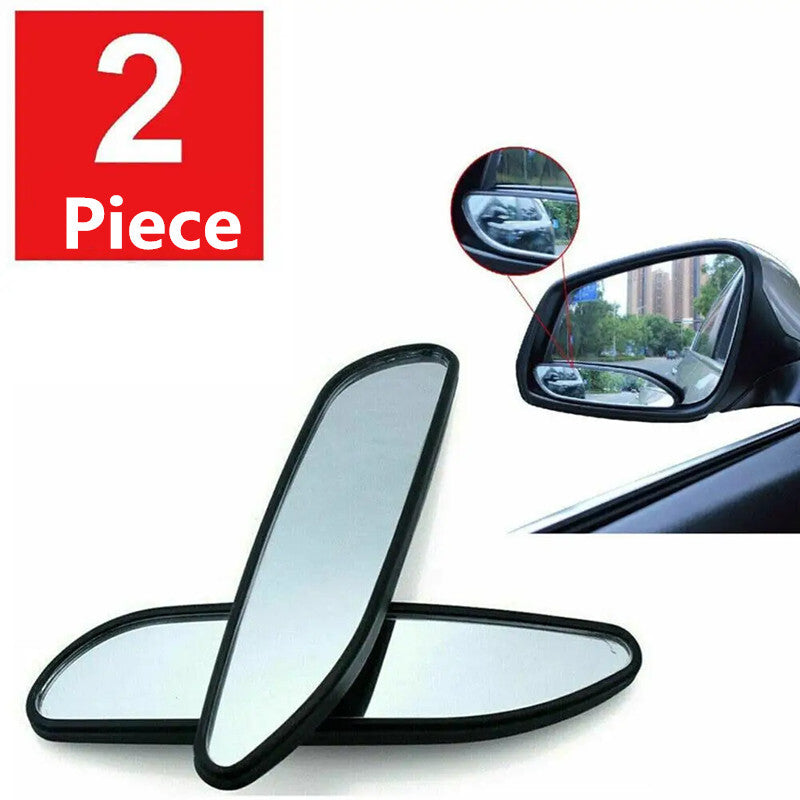 1 Pair Car Side Blind Spot Strip Mirror Adjustable Angle Convex View Rear Mirror