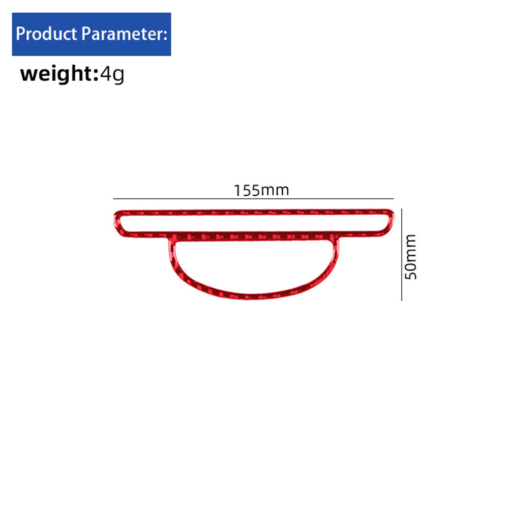 Red Carbon Fiber Speedometer Radio Control Trim Cover for Mini Cooper R55 R56