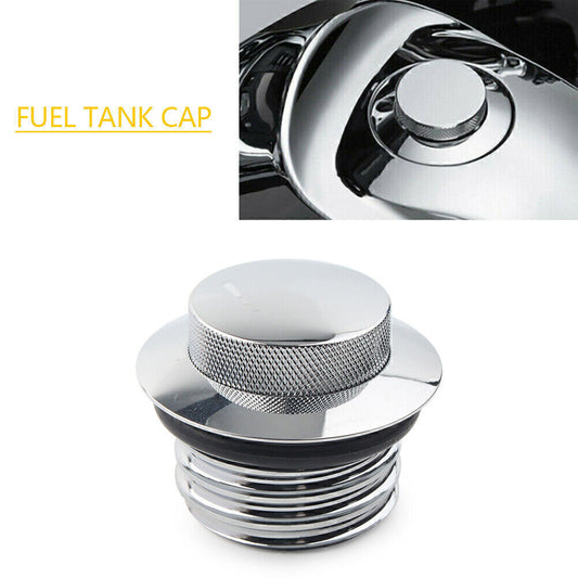1X Chrome Flush Pop Up Reservoir Gas Cap Vented Fuel Tank Screw for Harley