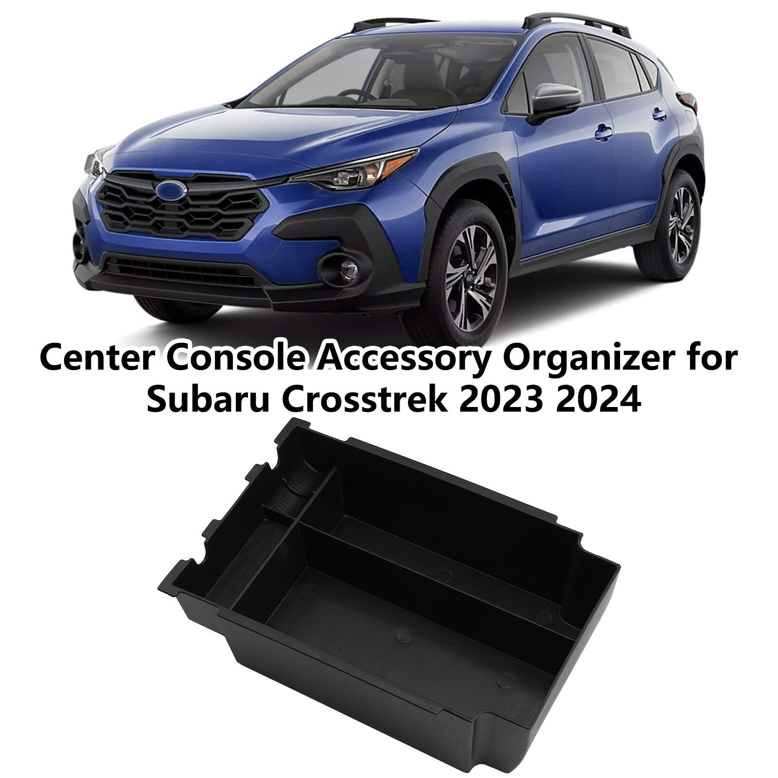 Suitable for JERBOR for Subaru 2024 Black Waterproof Car Center Armrest Box Storage Organizer