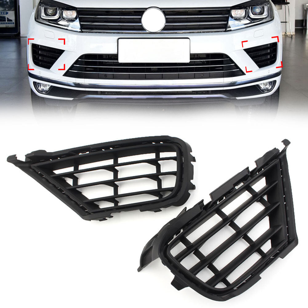 Front Lower Bumper Air Grille Insert for VW Touareg Typ 7P Facelift 2015-17 Pair