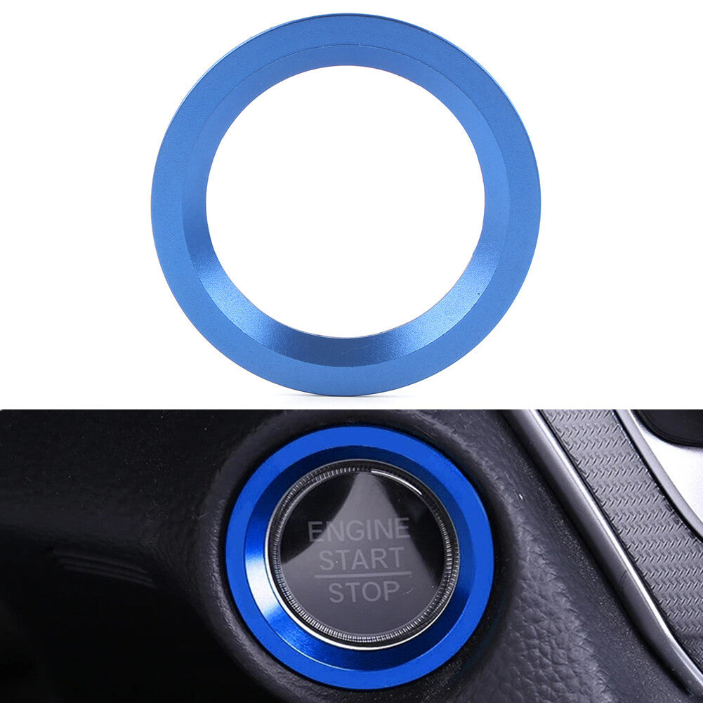 Car Engine Start Stop Switch Button Ring Trim Blue for Honda CRV CR-V 2017-2022