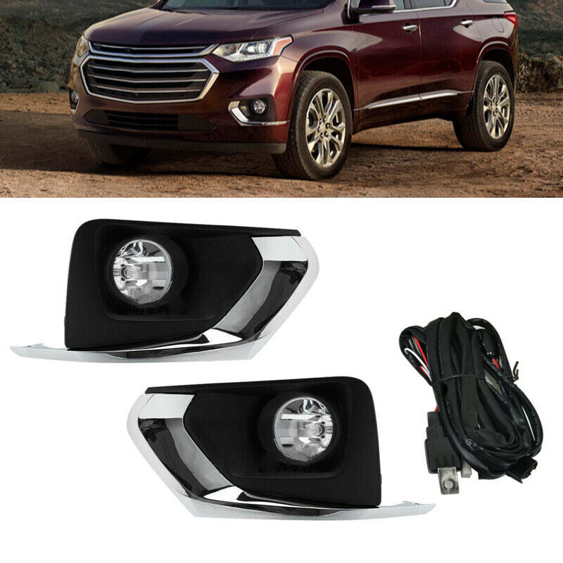 Front bumper, fog lights, and bezel kit for 2018-2021 for Chevrolet Traverse (Complete)