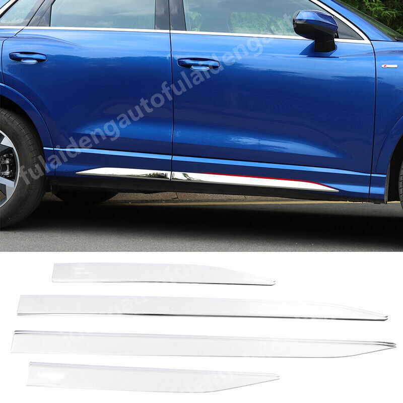for Audi Q3 2019-22 Chrome Steel Body Door Side protection Molding Cover Trim 4x