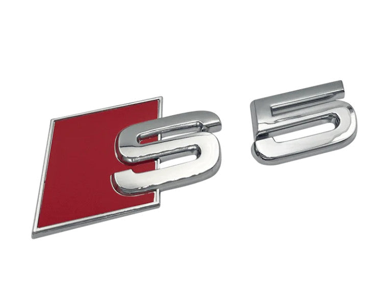 Suitable for Audi S5 front grille, trunk badge cover, rear boot, Quattro badge chrome plating