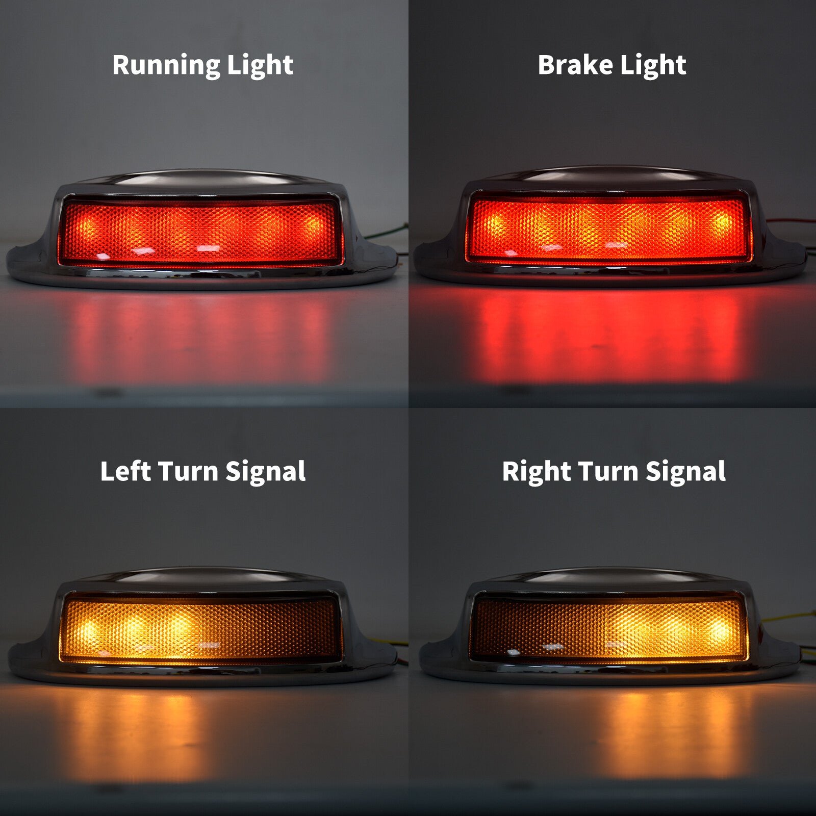 Rear Fender Smoke Len Tip Brake Light Fit for Harley Touring Ultra FLTRU 2016-UP