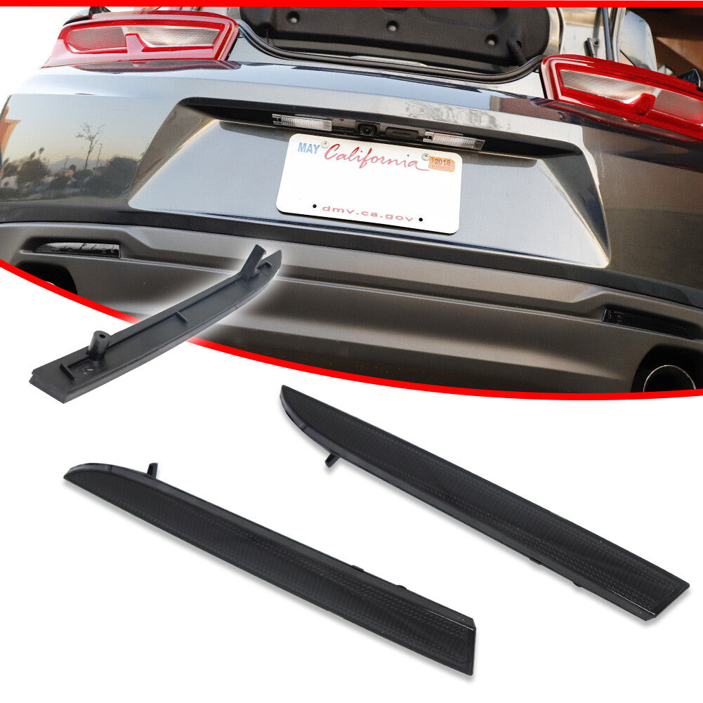 Rear bumper smoke reflector lens trim 1 pair for Cadillac 13-19 ATS/17-18 XT5