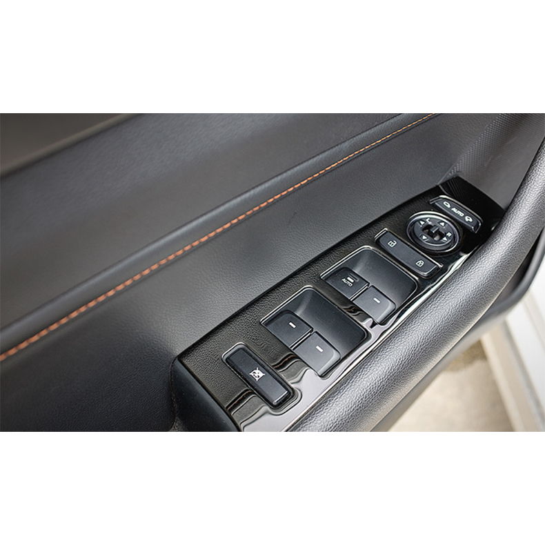4x for Hyundai Sonata 2015-2019 Black Steel window lift panel switch cover trim
