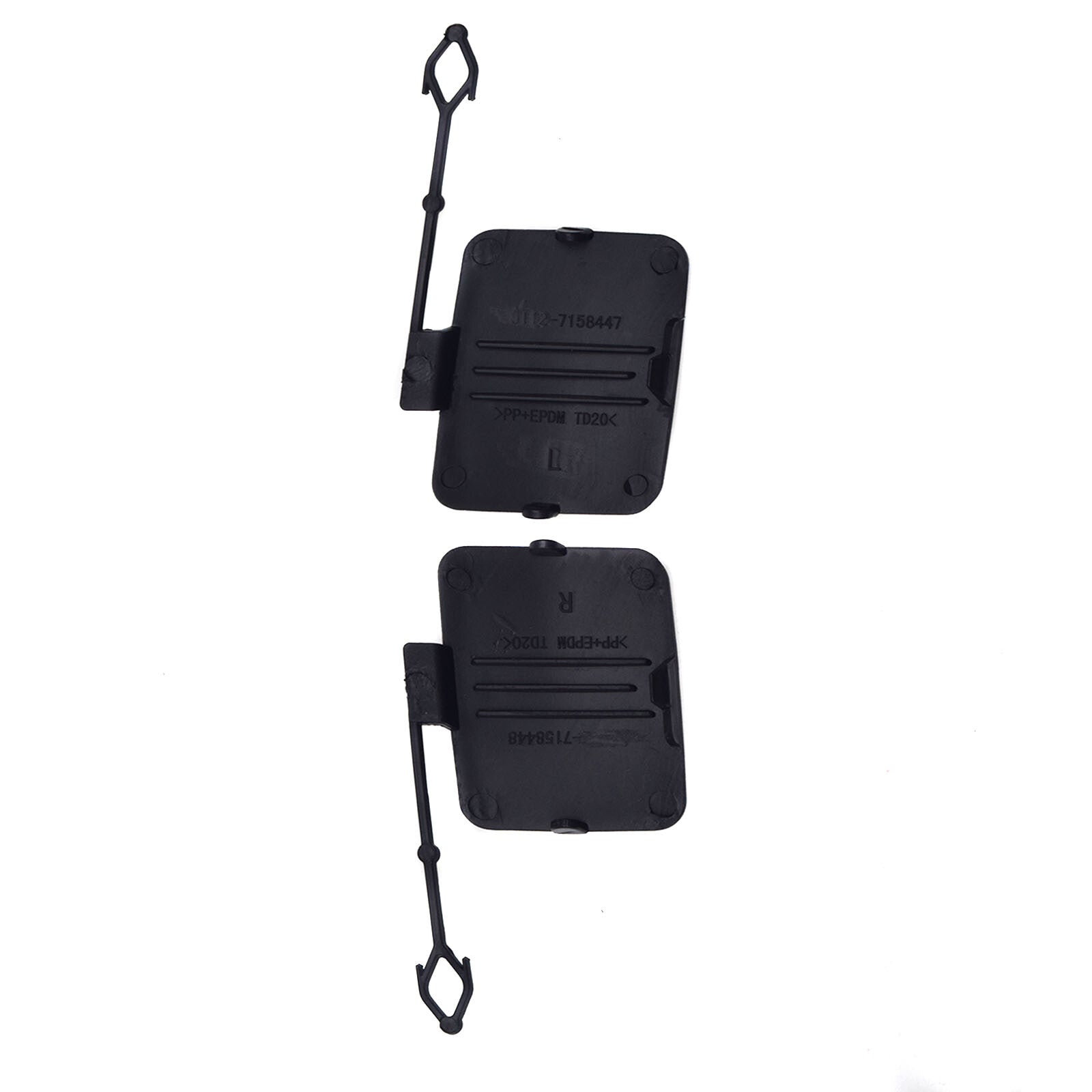 Suitable for BMW E70 X5 2007 - 10 New Double Black Rear Left Tow Hook Hole Cover 2x