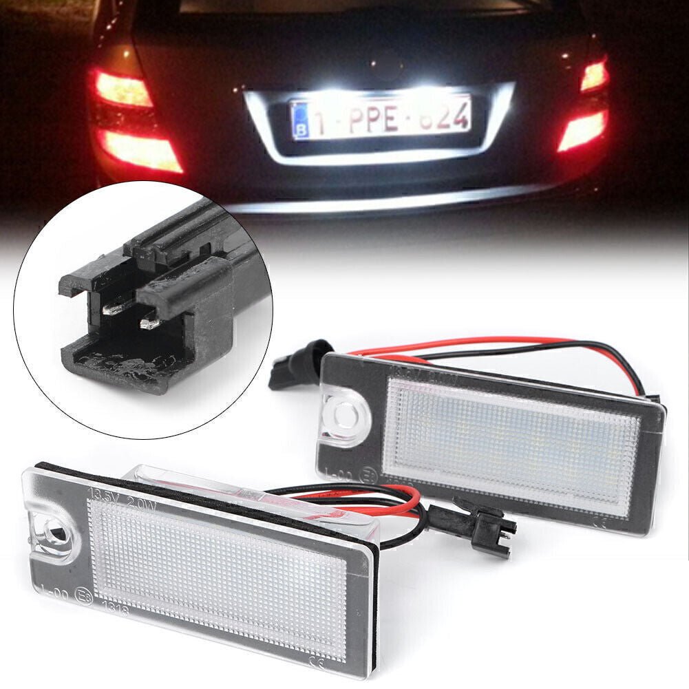 1 Pair LED License Plate Number Lights Car Lamp for Volvo V70 XC70 S60 S80 XC90