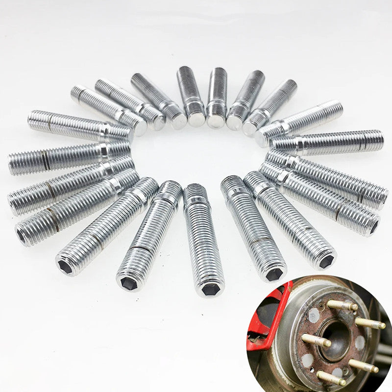 20xM12x1.5 to M12x1.5 extension wheel stud to high lug bolt screw adapter