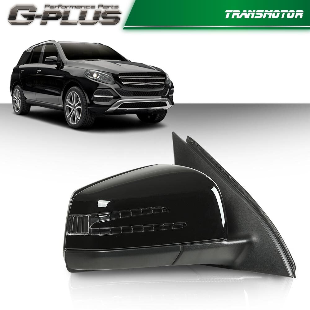 The black right passenger side mirror is suitable for a for Mercedes GLE350 ML350 W166 (2016-2019).