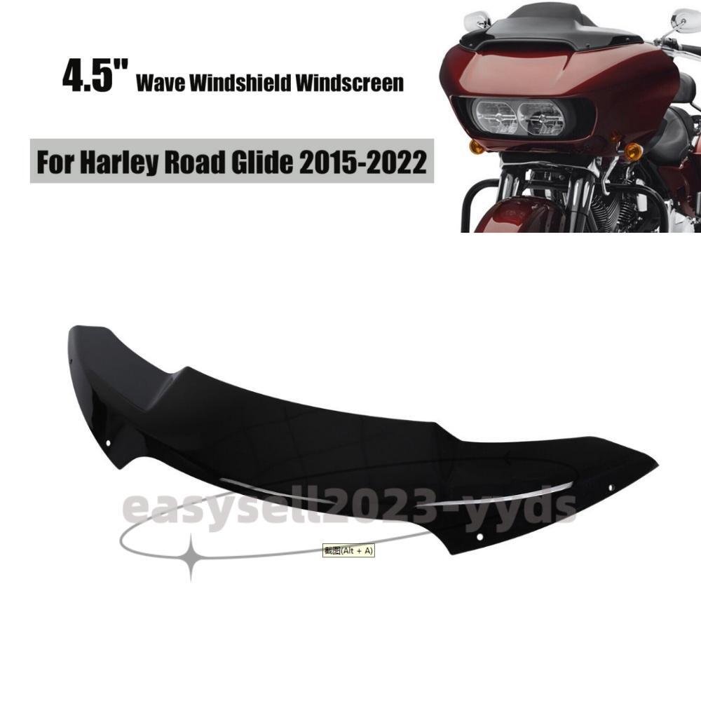 Black 4.5 Front Windshield Windscreen For 2015-later for Harley Road Glide FLTRXSE