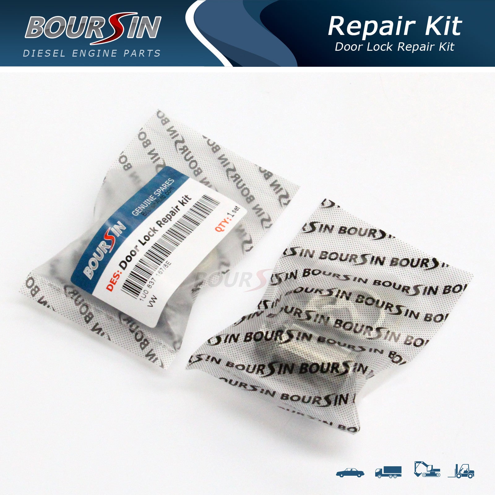 Door Lock Cylinder Barrel Repair Kit for VW for Golf MK4 for Bora - Front Left Right