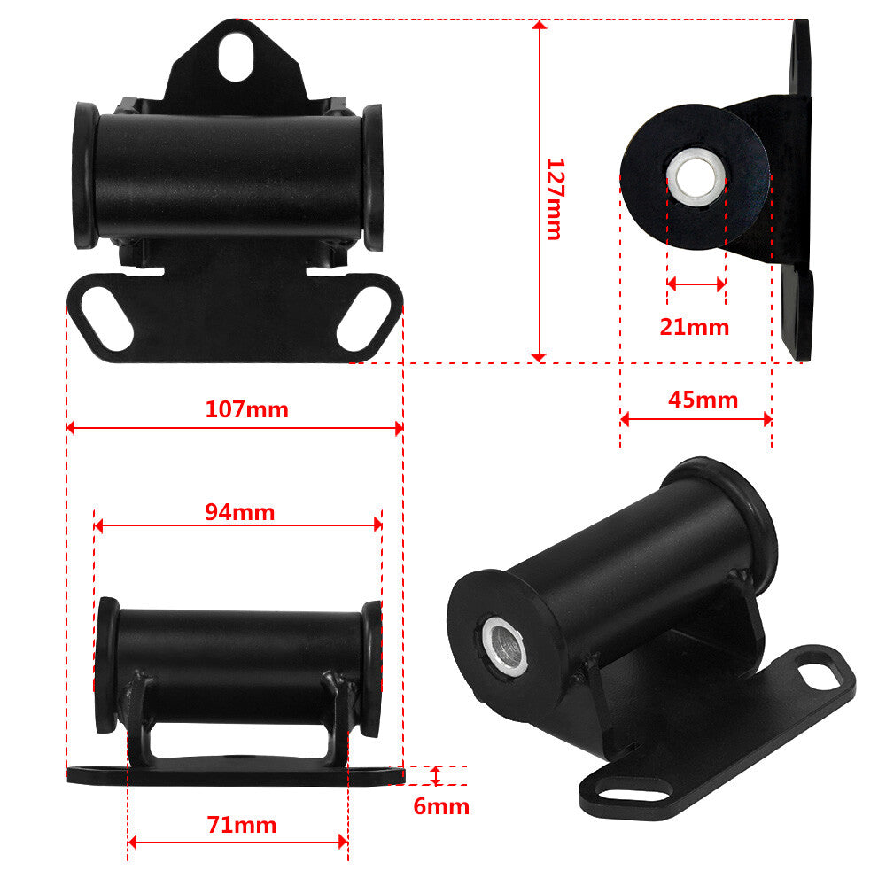 S10 S15 Blazer SBC V8 Wheel Drive Swap Motor Mounts With 2WD Steel Frame Mounts