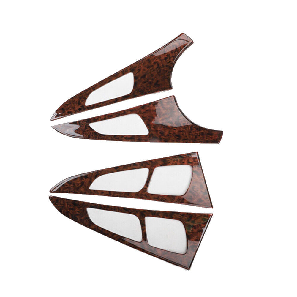 Car Inner Door Panel Cover Decor Trim 4PCS Fit for Audi A6L 2012-2018 Brown Wood