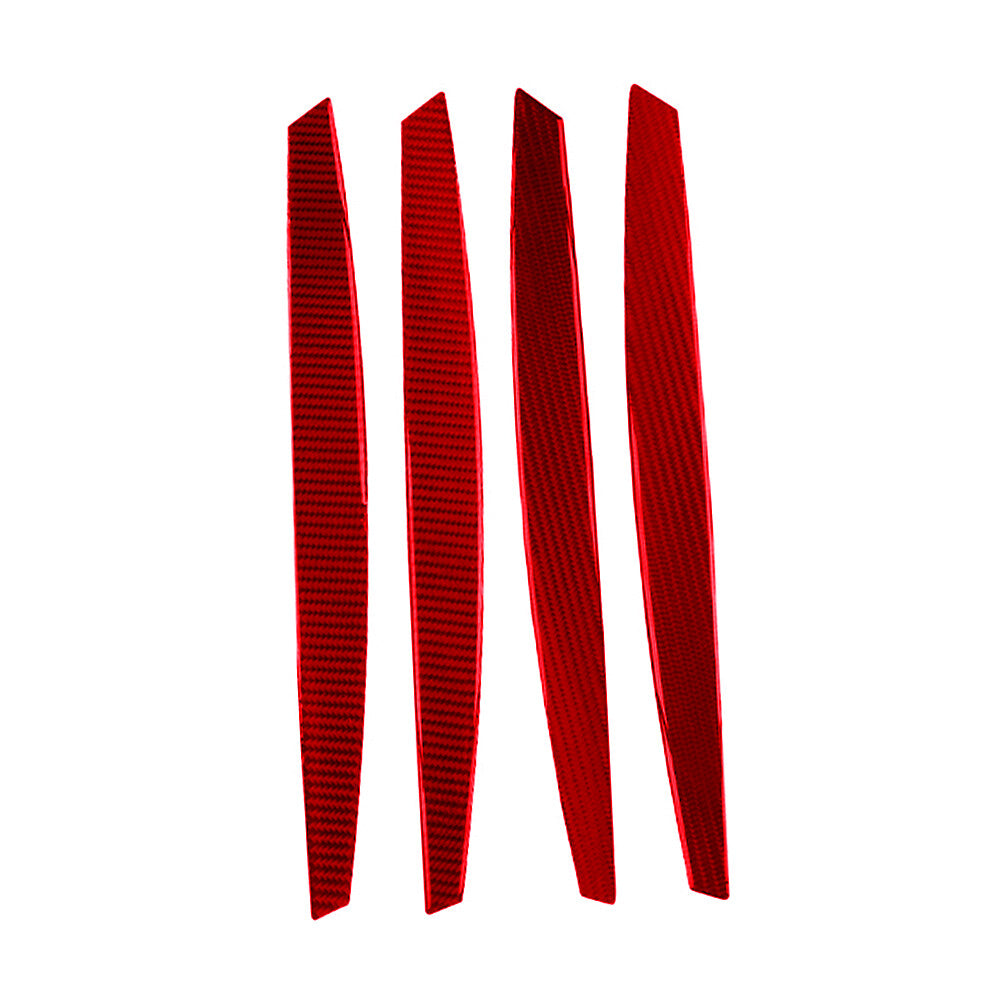 4x Red Carbon Fiber Interior Door Handle Trim for BMW X3 2004-2010