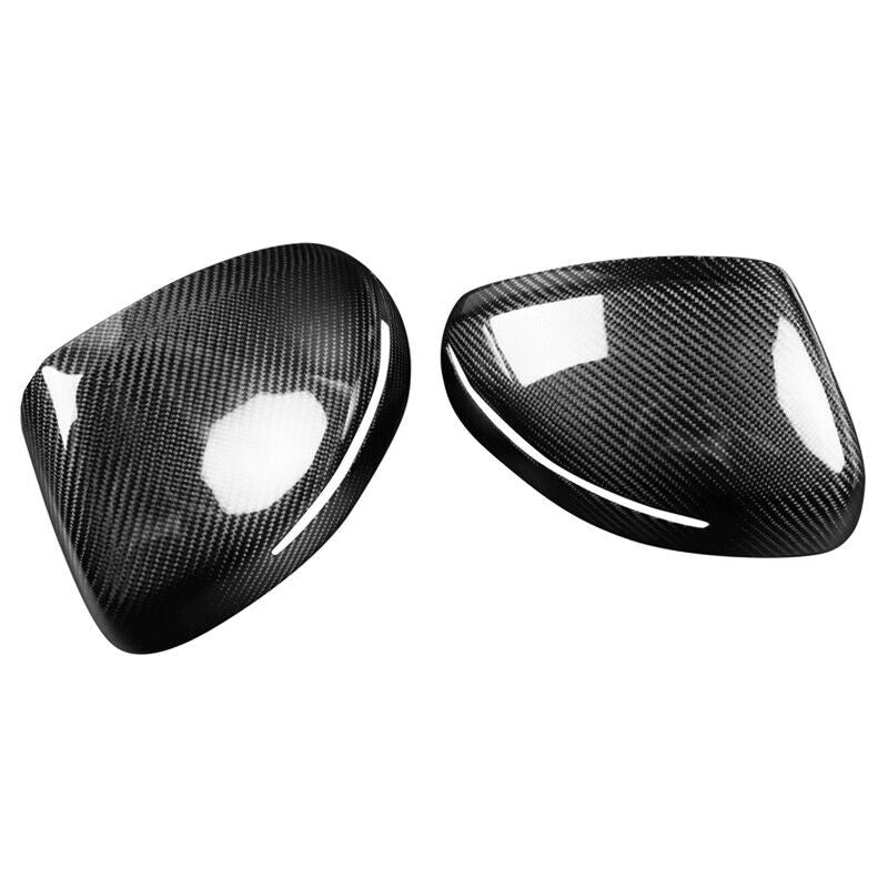 Pair Real Carbon Fiber Car Door Side Mirror Cover Cap for Audi TT TTS R8 2PCS