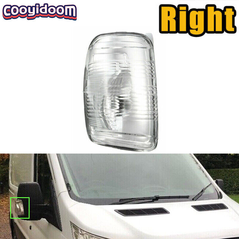 for Ford Transit Mk8 2014 - 18, Upward-facing door wing mirror transparent indicator Lens (Right)