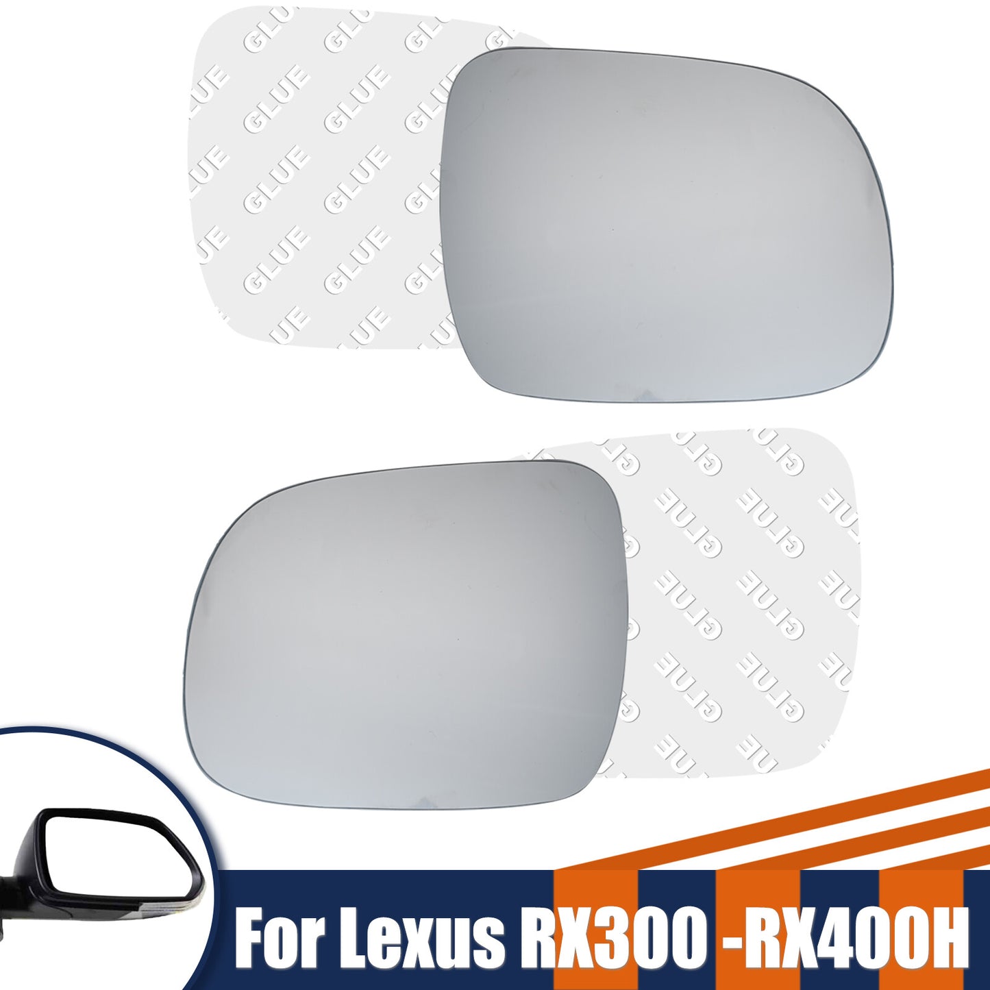 2X for Lexus RX300 RX330 RX350 RX400h 2003 To 2008 Right&Left Wing Mirror Heated
