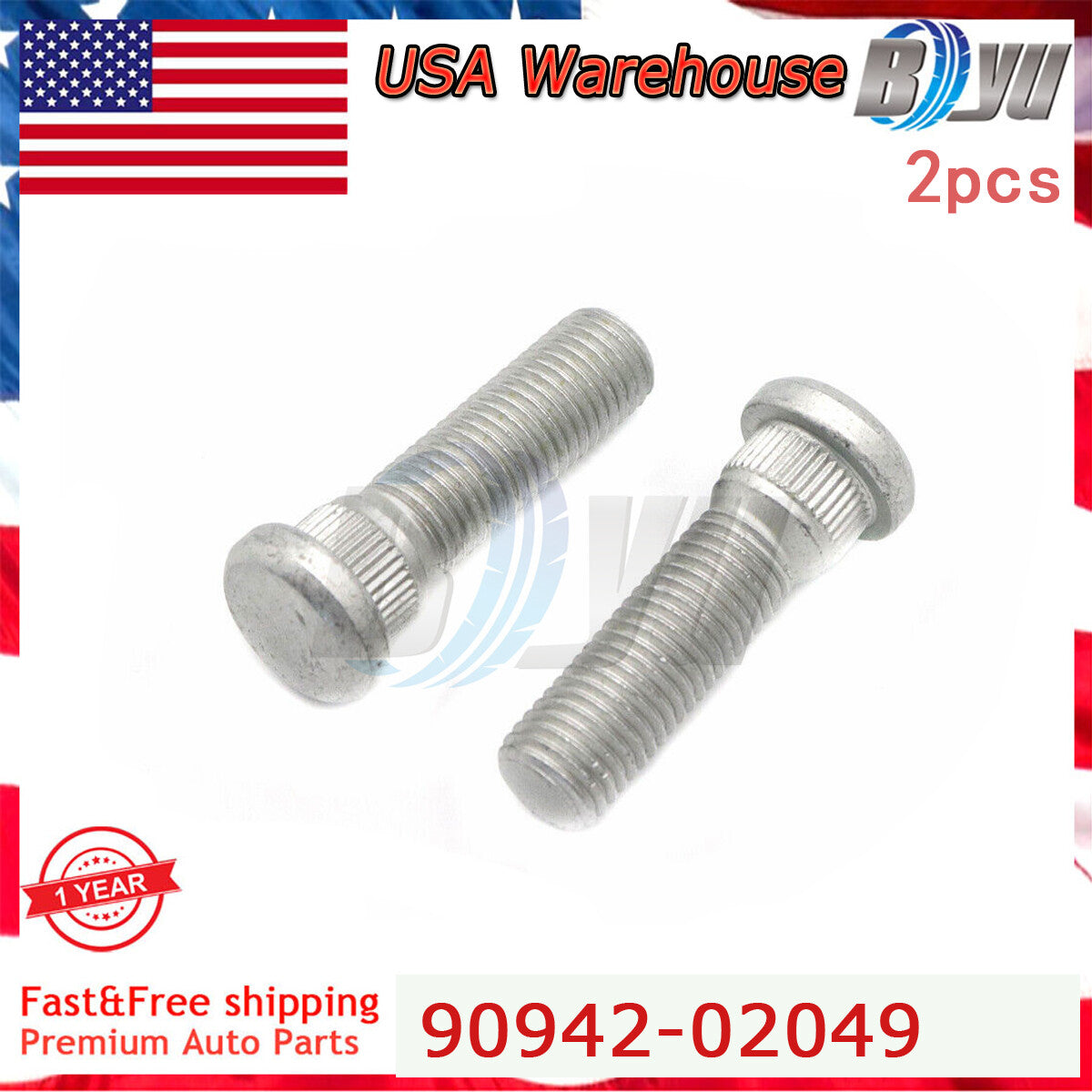 90942-02049 Fit for TOYOTA TACOMA TUNDRA for LEXUS STUD HUB BOLT Wheel Stud 2pcs