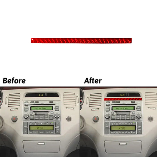 Red Carbon Fiber Above Radio Console Cover Trim for Hyundai Azera 2006-2011
