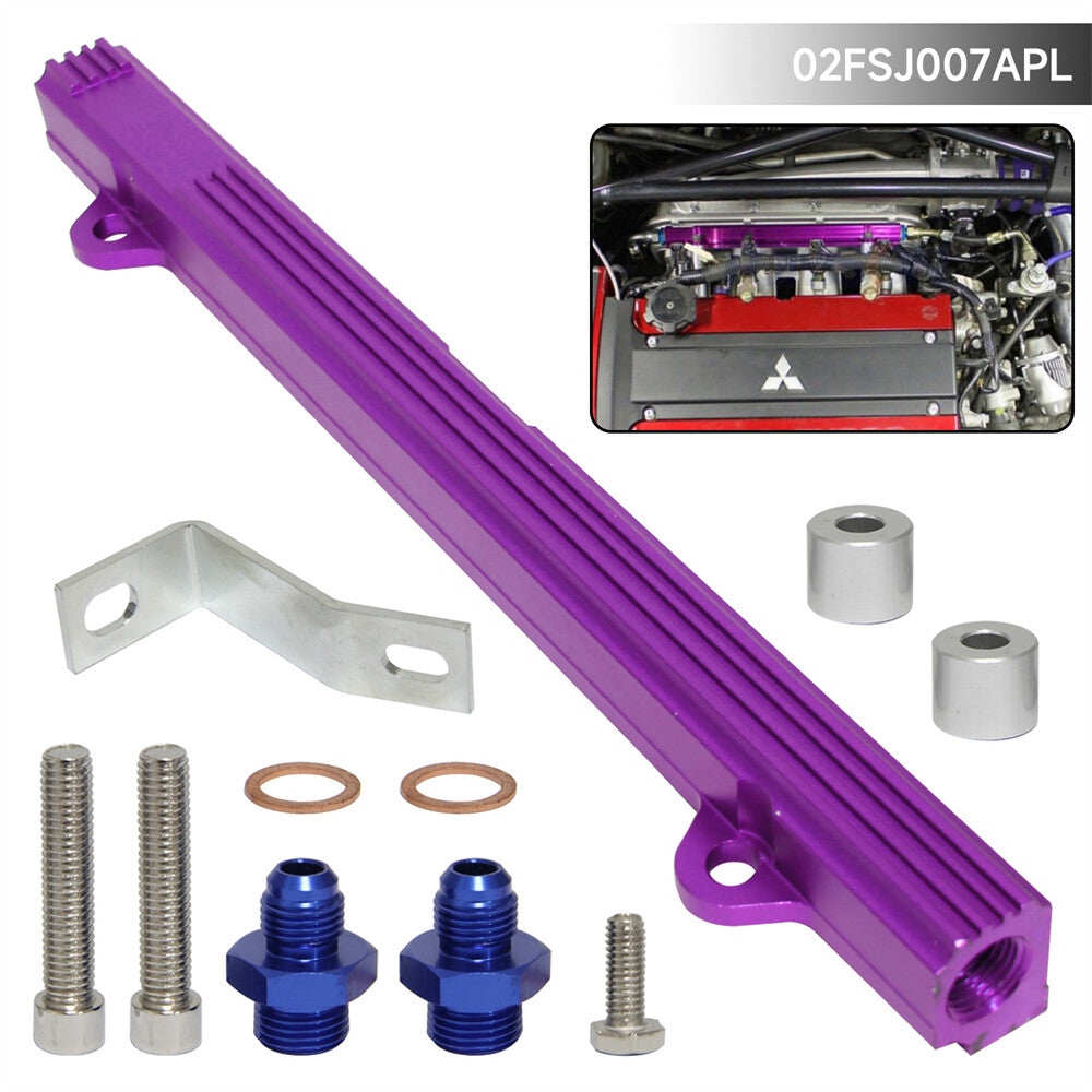 High Flow Top Feed Injector Fuel Rail for Mitsubishi Lancer EVO 4-9 4G63 Purple